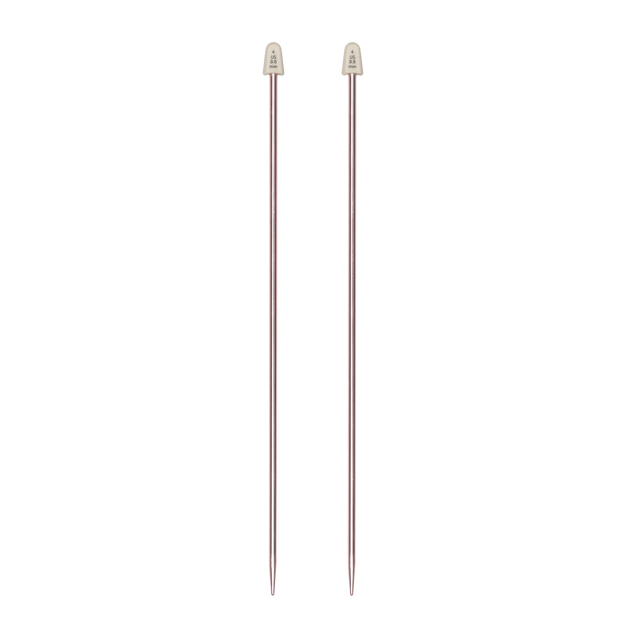 Silvalume 10" Single Point Knitting Needles