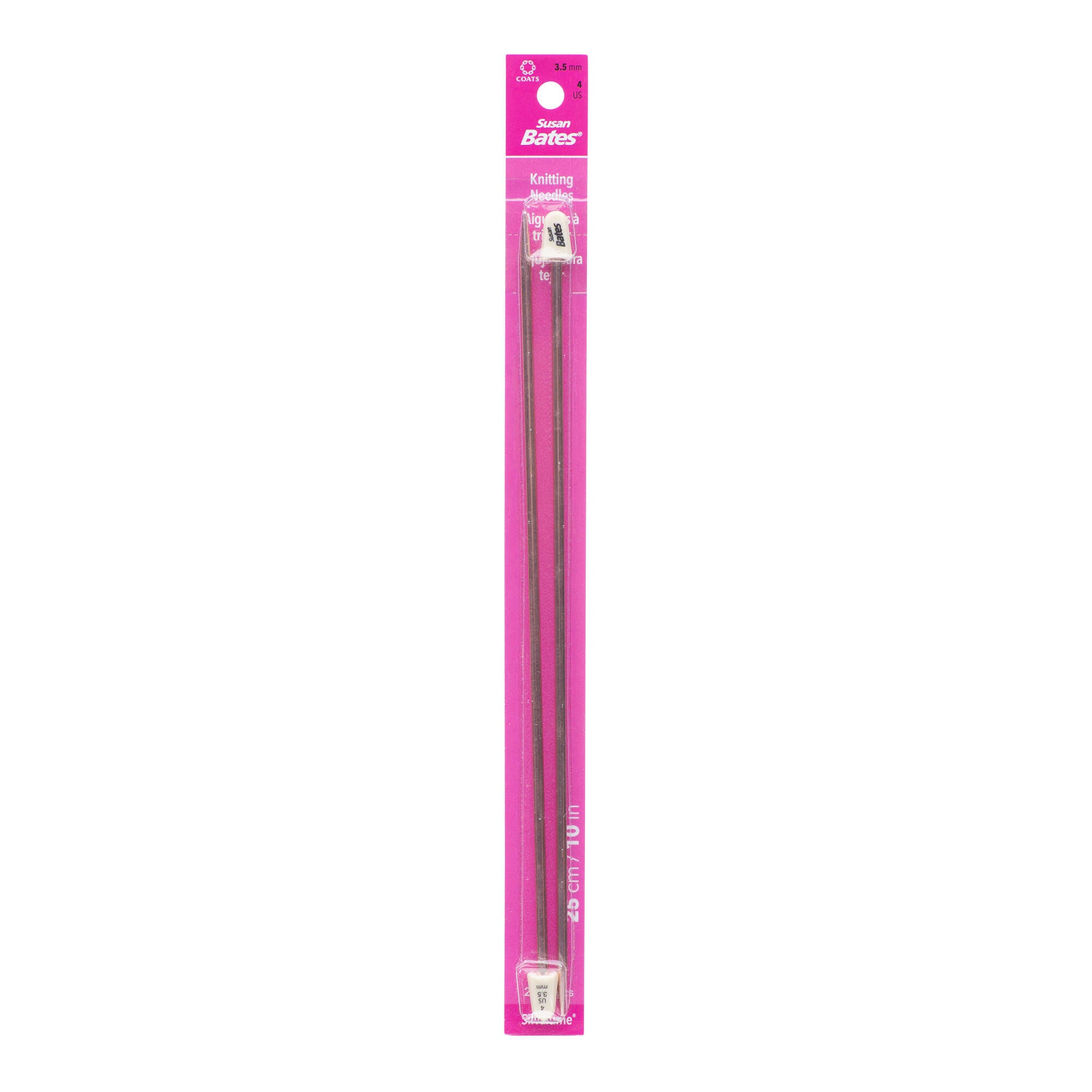 Silvalume 10" Single Point Knitting Needles