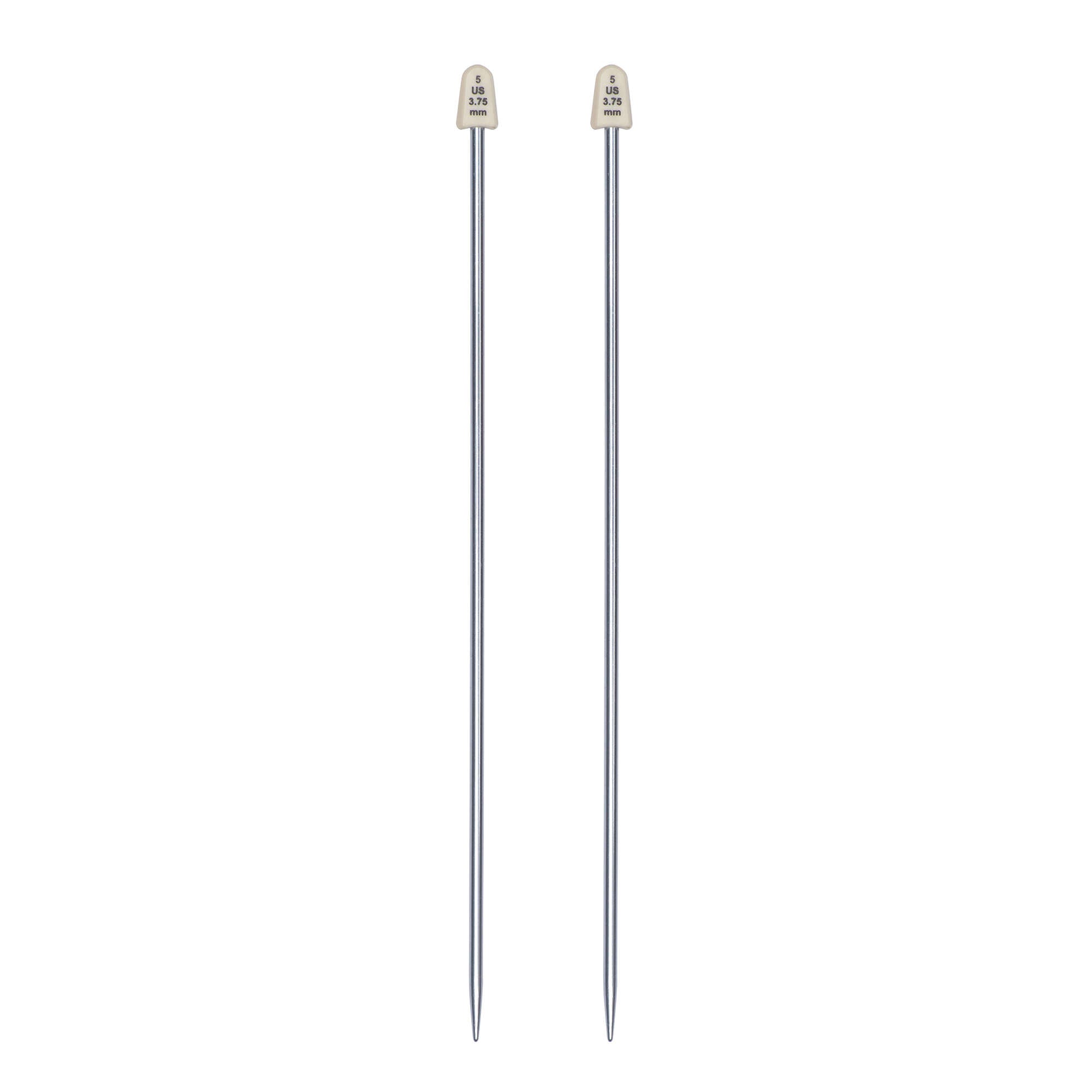 Silvalume 10" Single Point Knitting Needles