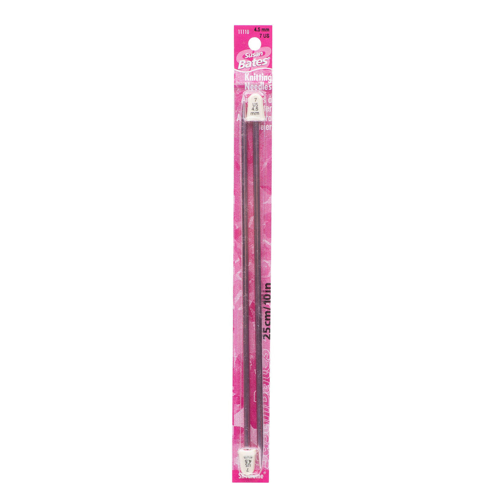 Silvalume 10" Single Point Knitting Needles