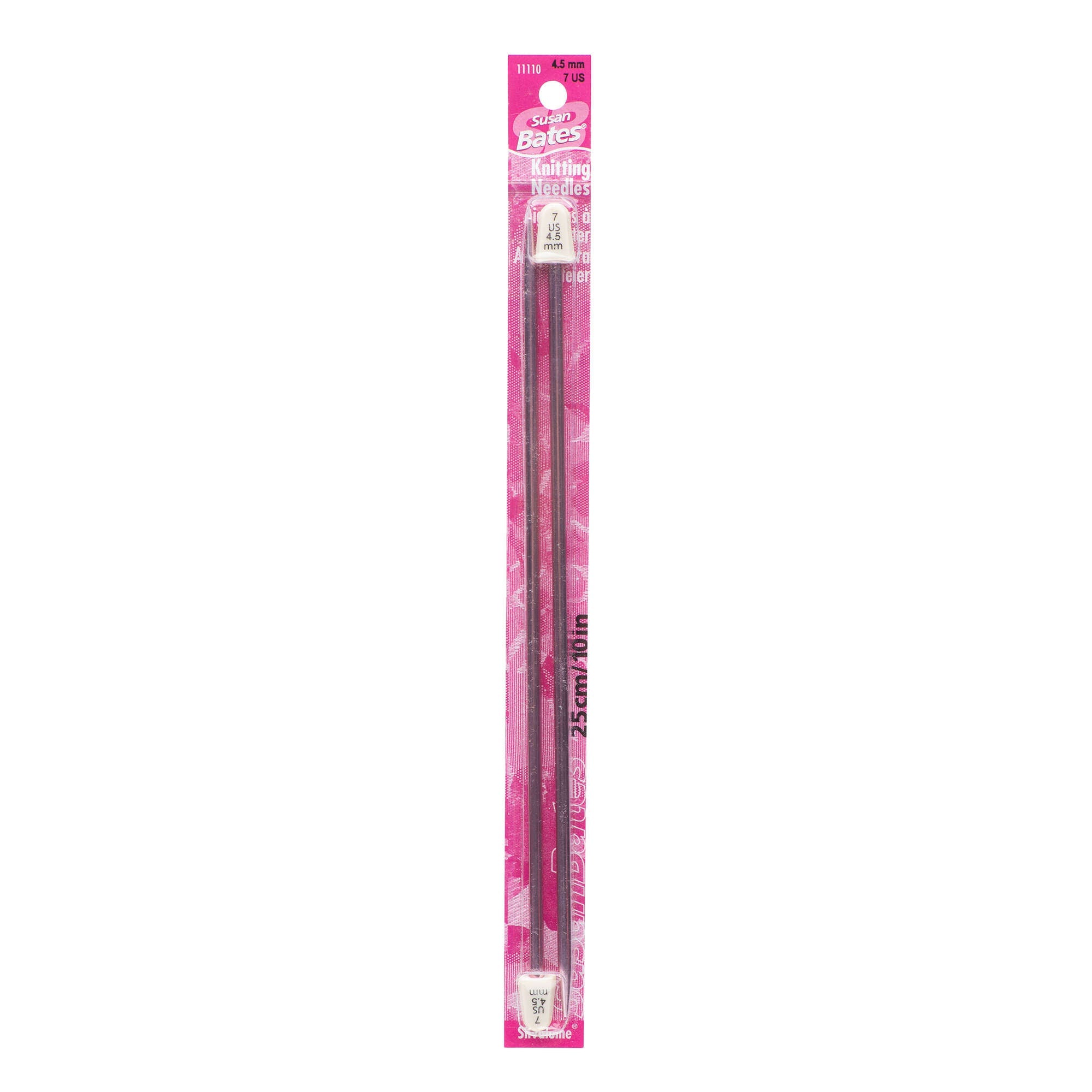 Silvalume 10" Single Point Knitting Needles