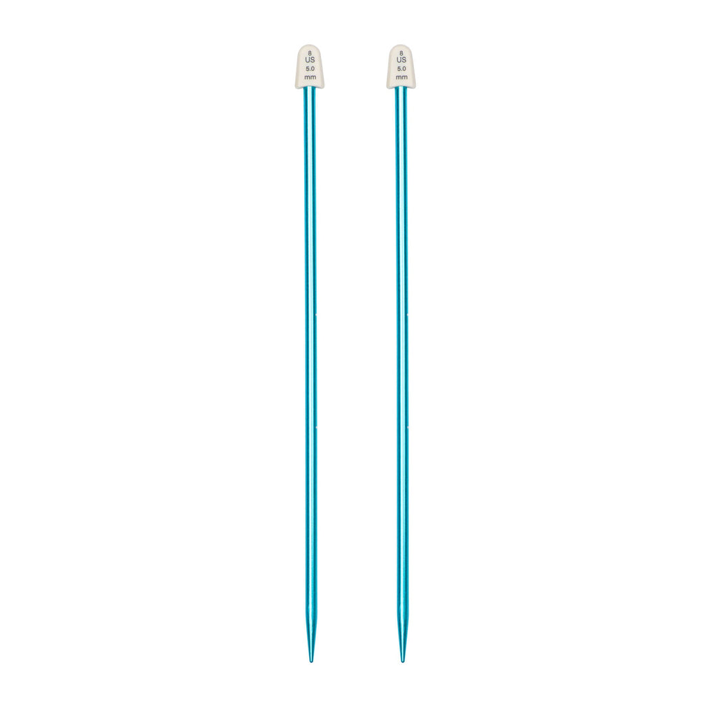 Silvalume 10" Single Point Knitting Needles