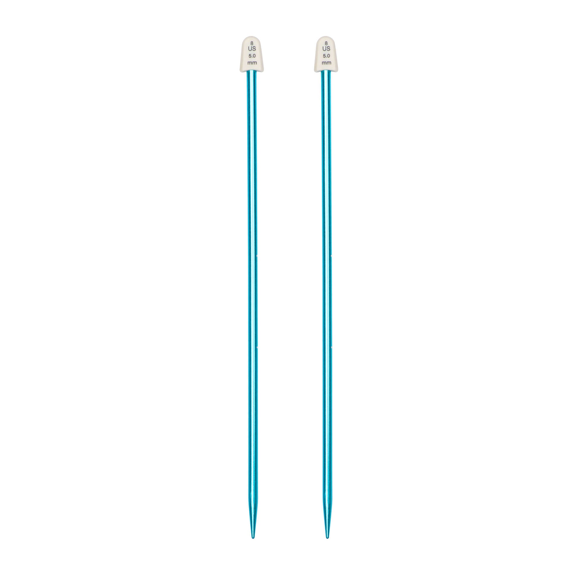 Silvalume 10" Single Point Knitting Needles