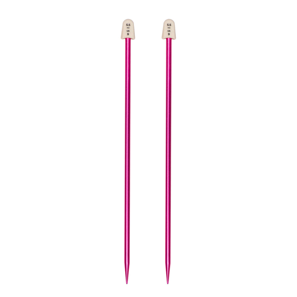 Silvalume 10" Single Point Knitting Needles