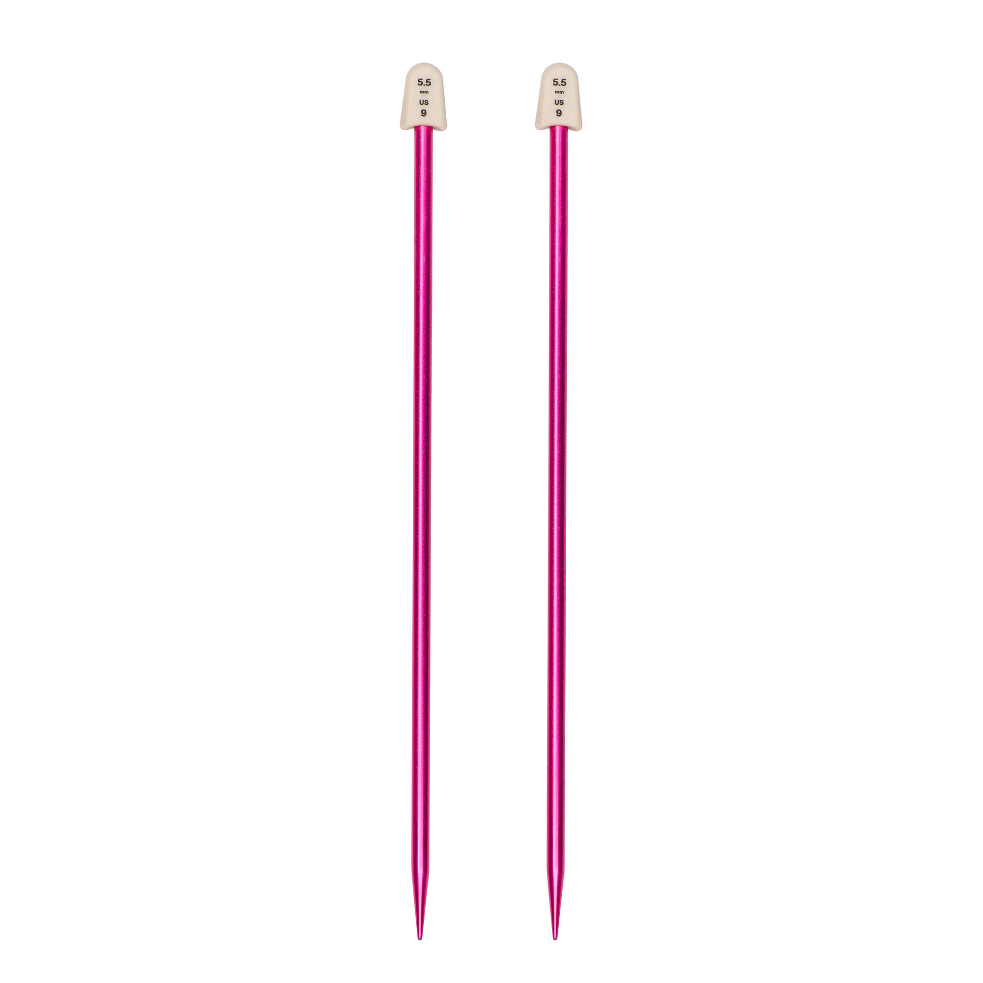 Silvalume 10" Single Point Knitting Needles