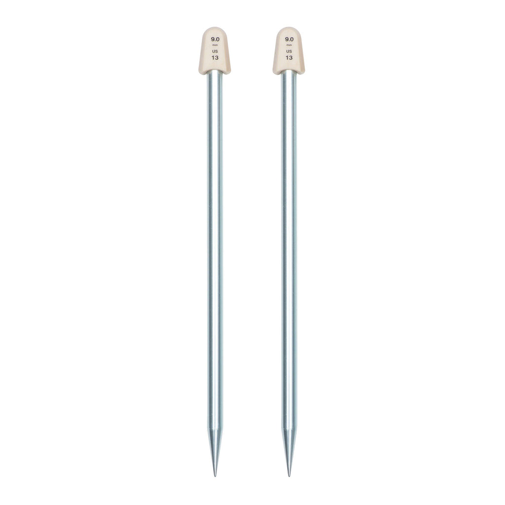 Silvalume 10" Single Point Knitting Needles