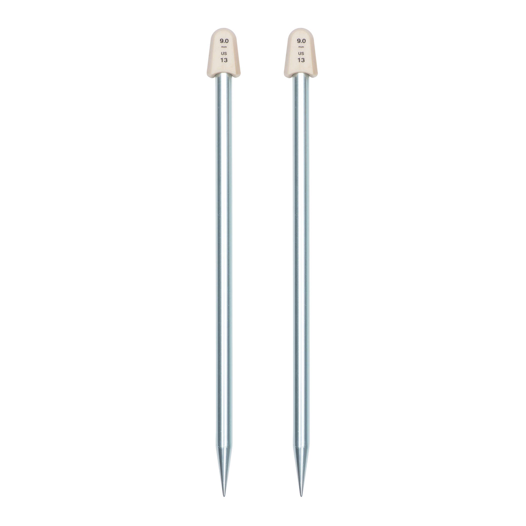 Silvalume 10" Single Point Knitting Needles