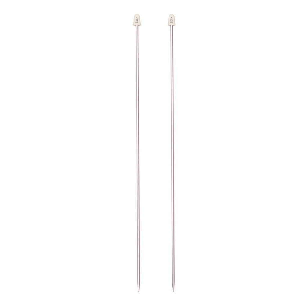 Silvalume 14" Single Point Knitting Needles