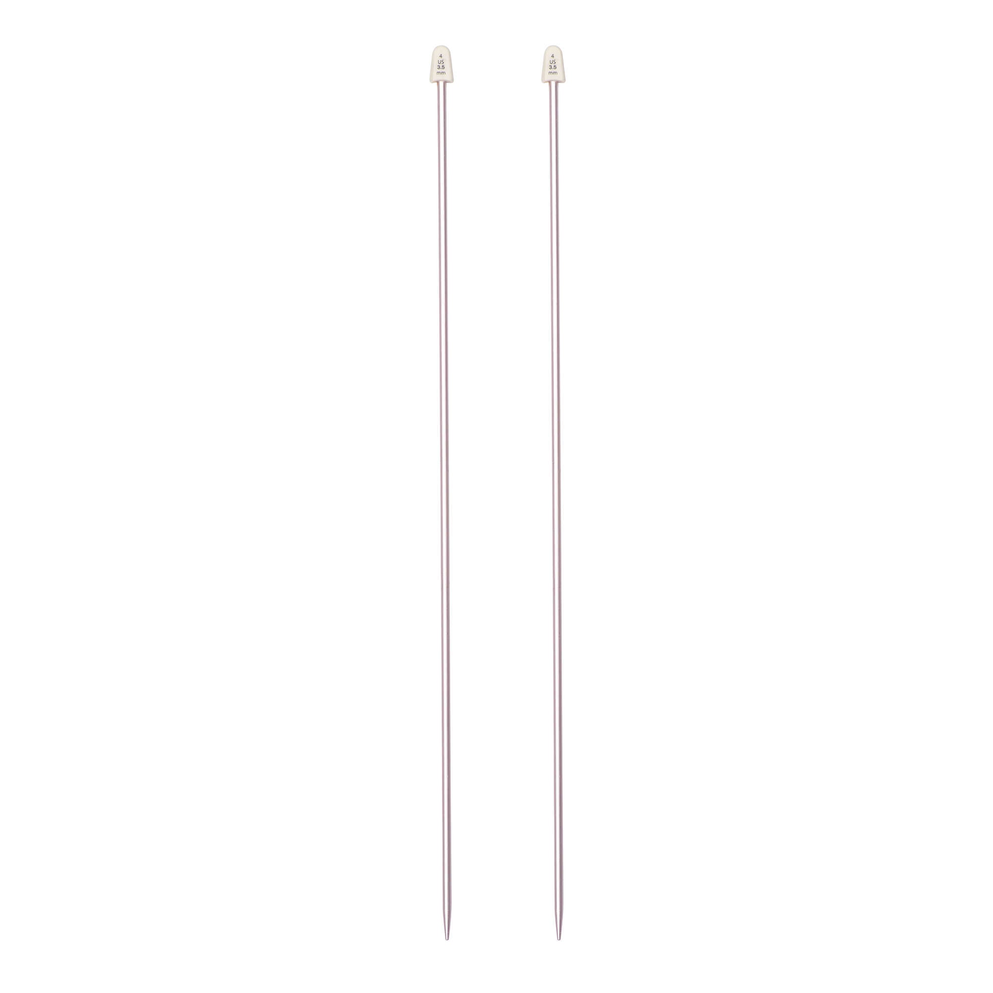 Silvalume 14" Single Point Knitting Needles
