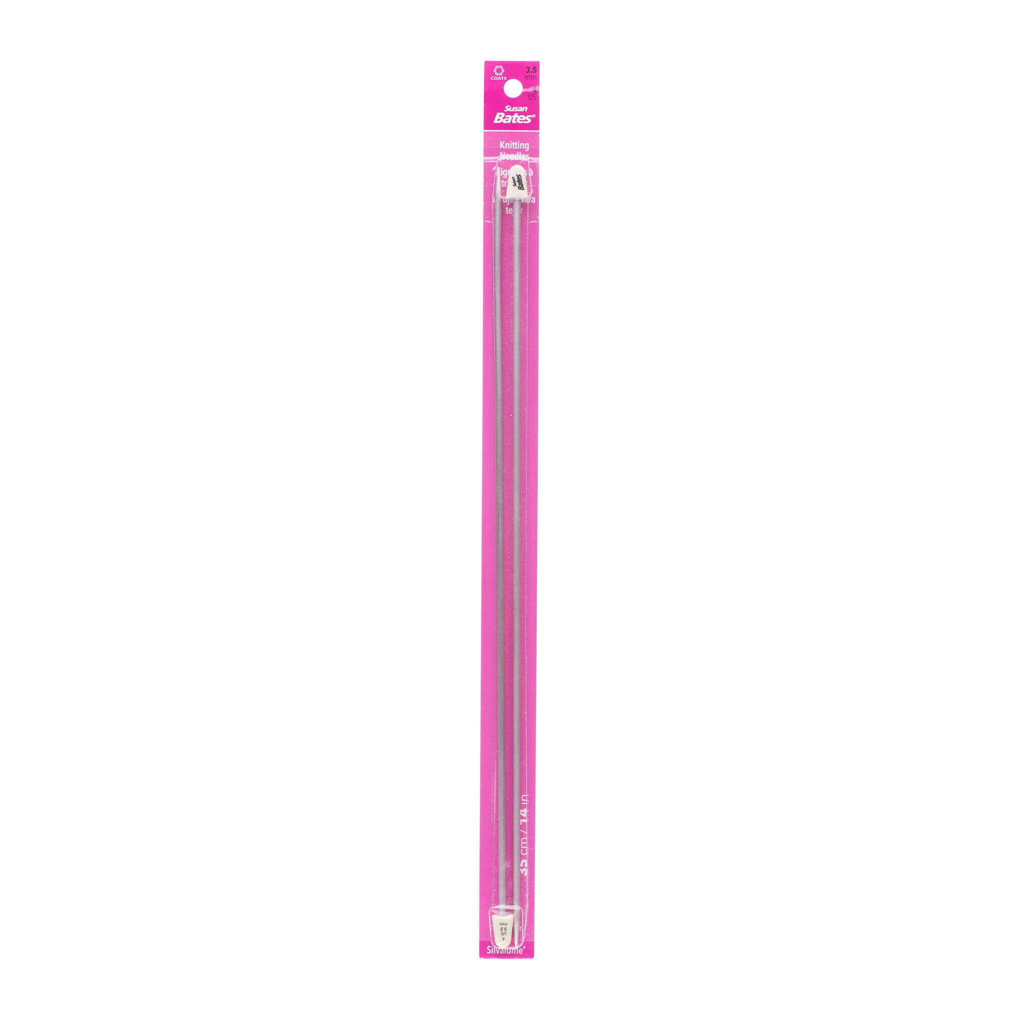 Silvalume 14" Single Point Knitting Needles