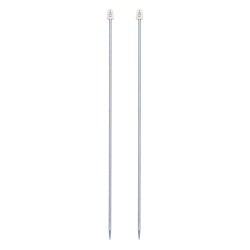 Silvalume 14" Single Point Knitting Needles