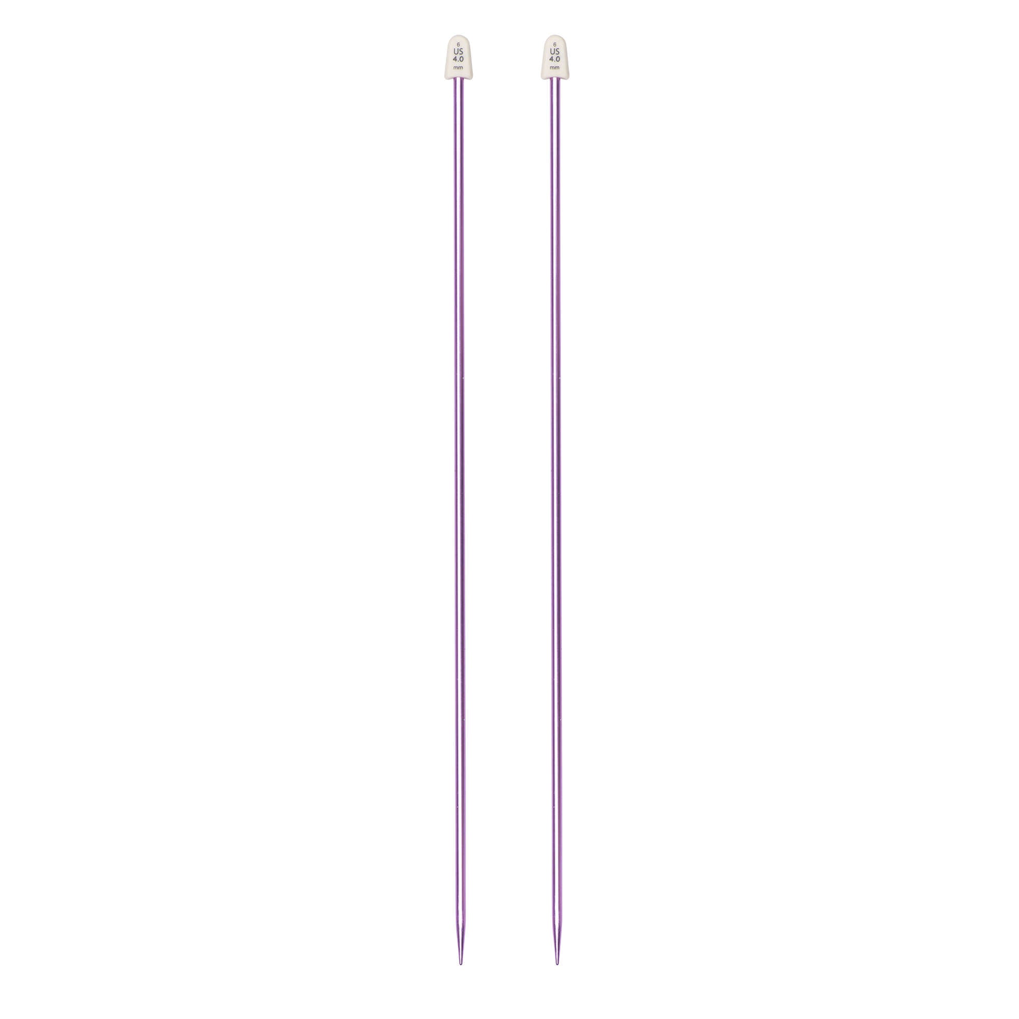 Silvalume 14" Single Point Knitting Needles