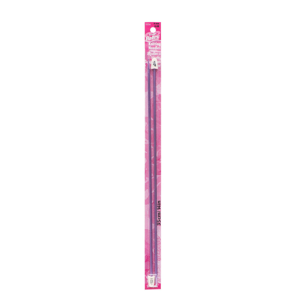 Silvalume 14" Single Point Knitting Needles