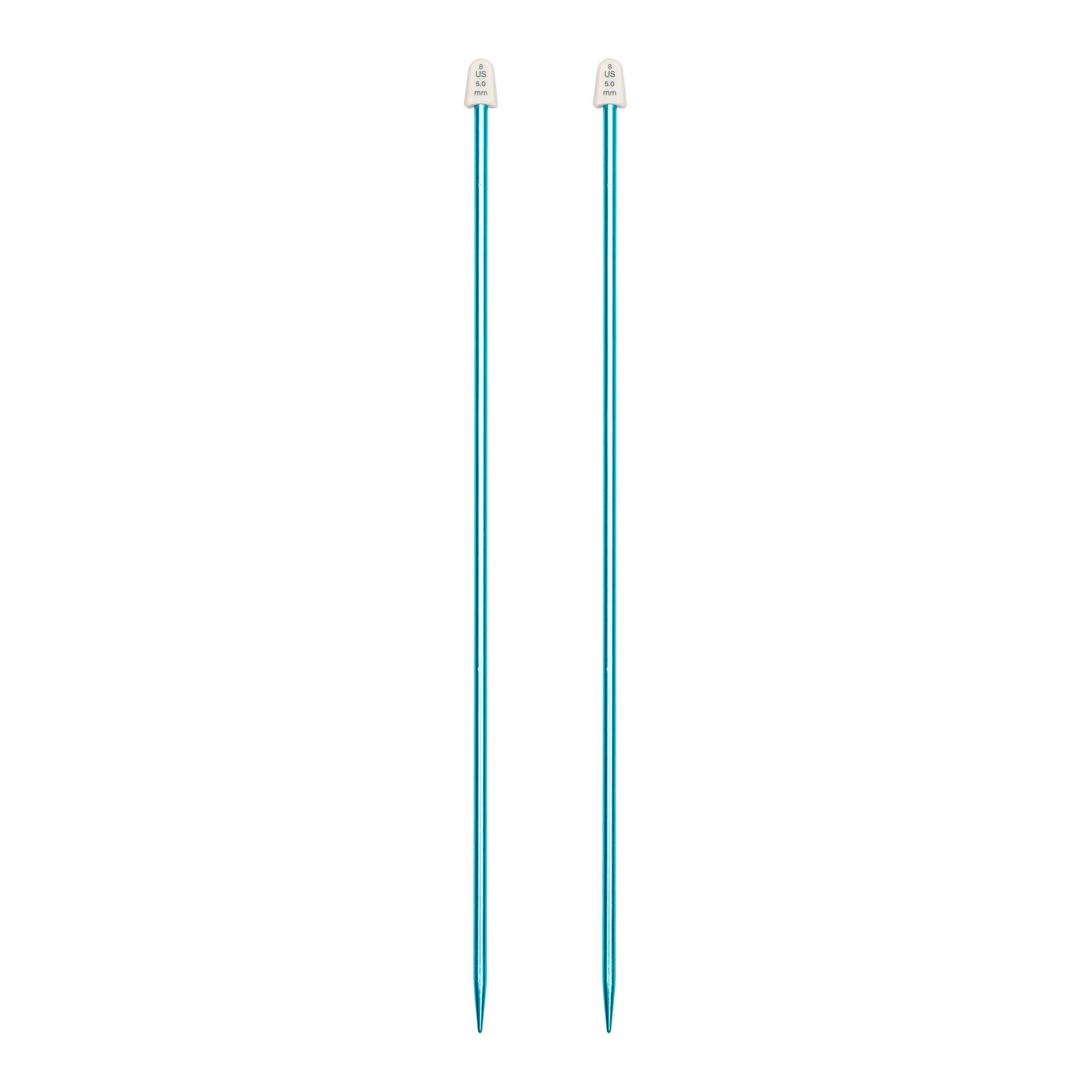 Silvalume 14" Single Point Knitting Needles