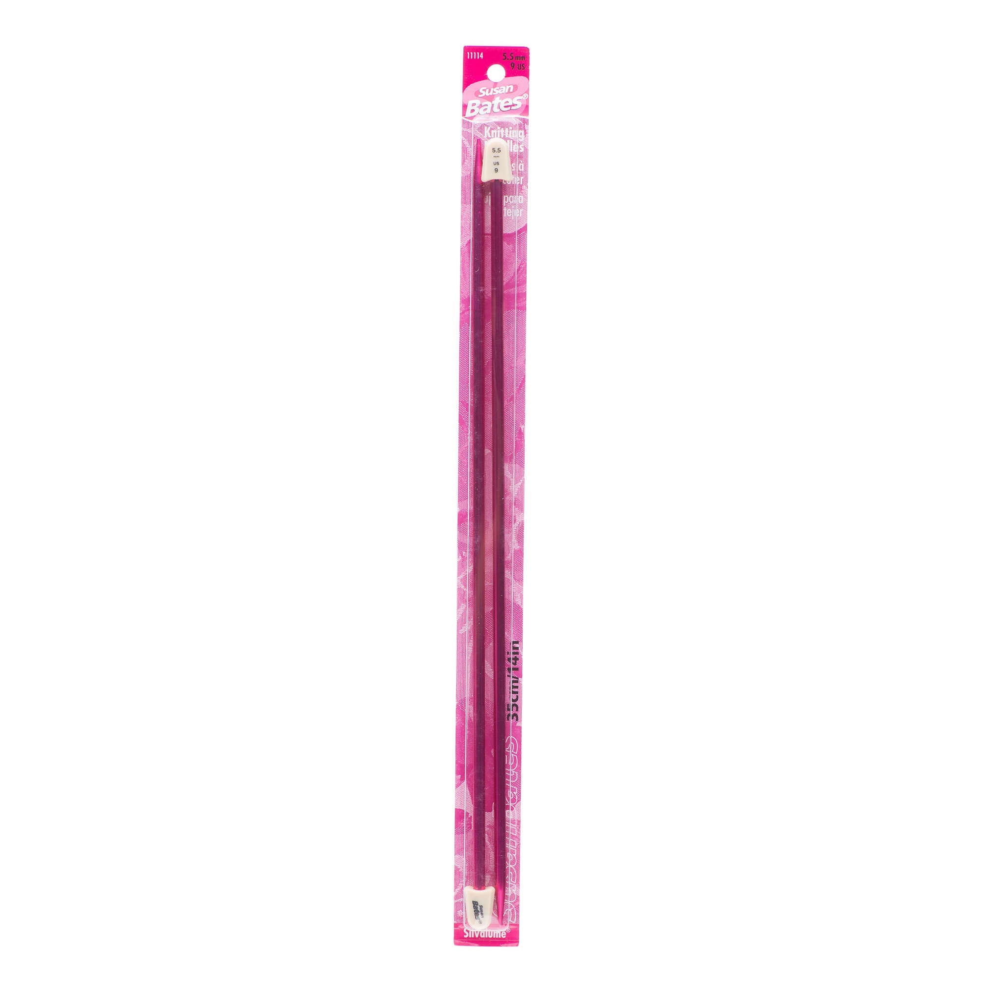 Silvalume 14" Single Point Knitting Needles