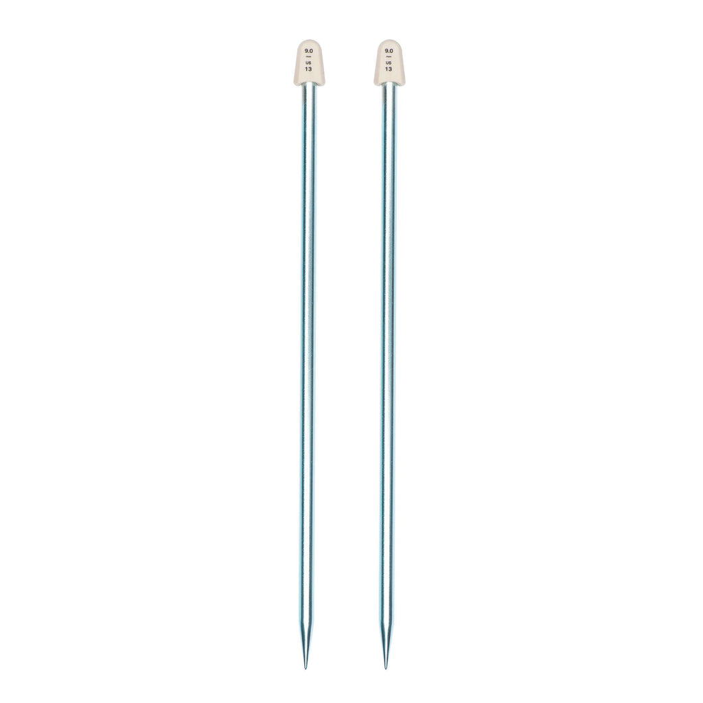 Silvalume 14" Single Point Knitting Needles
