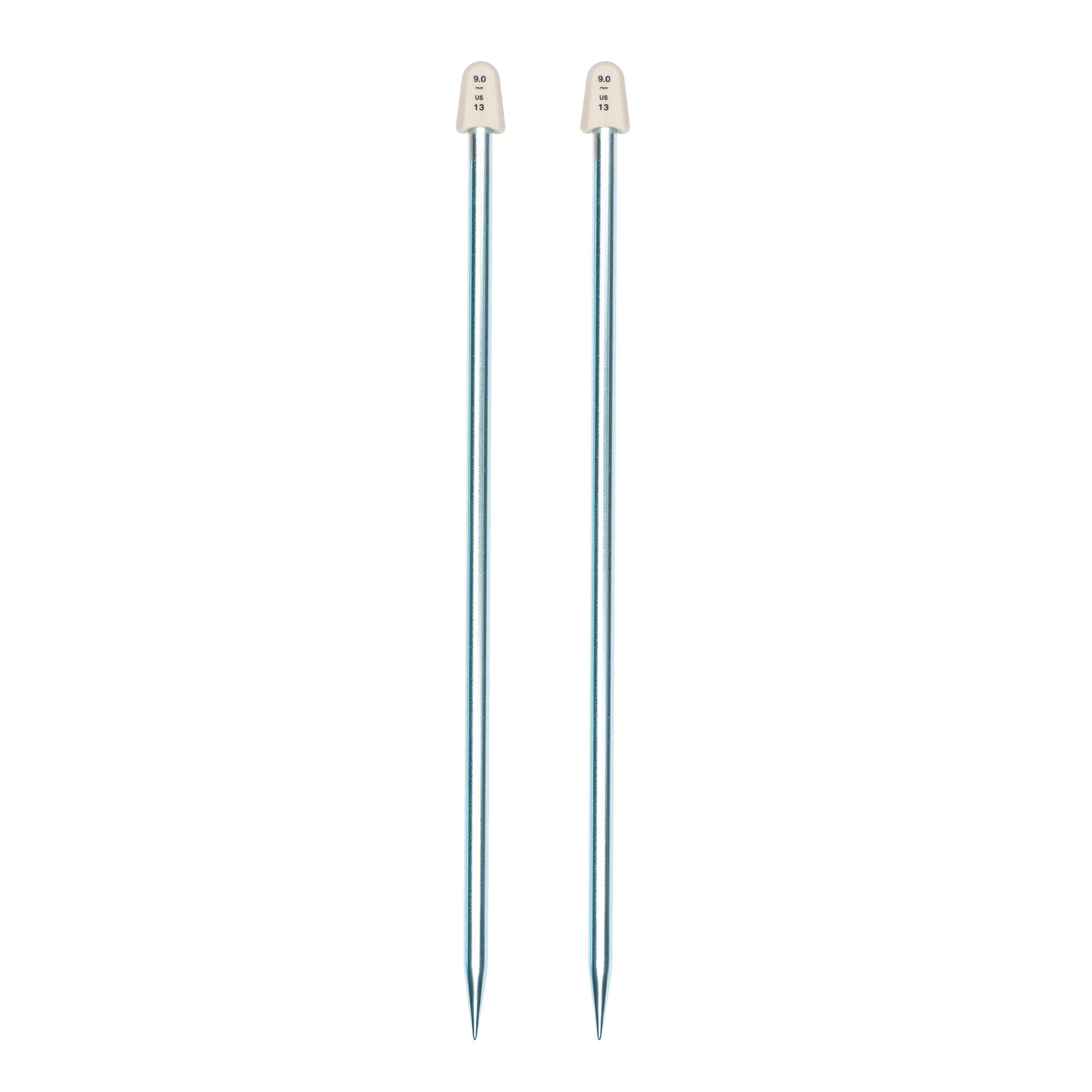 Silvalume 14" Single Point Knitting Needles