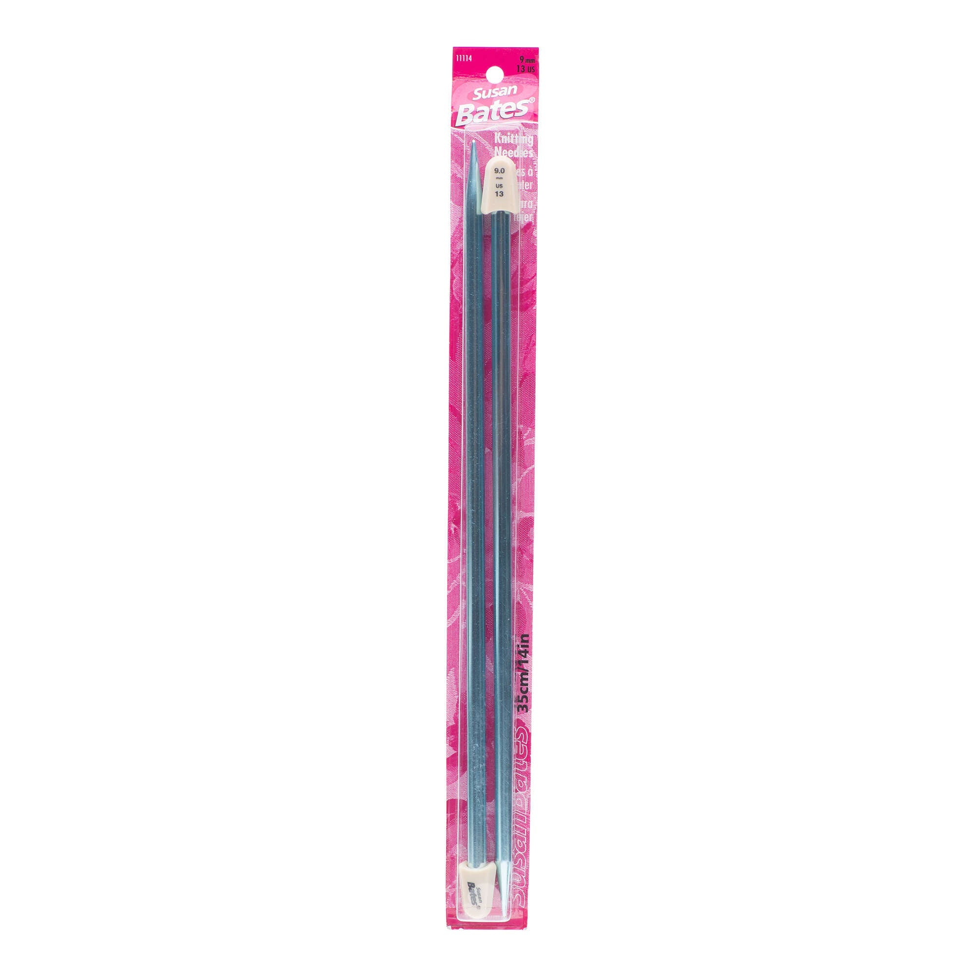 Silvalume 14" Single Point Knitting Needles