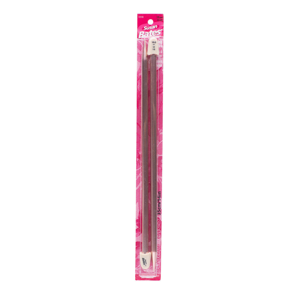 Silvalume 14" Single Point Knitting Needles