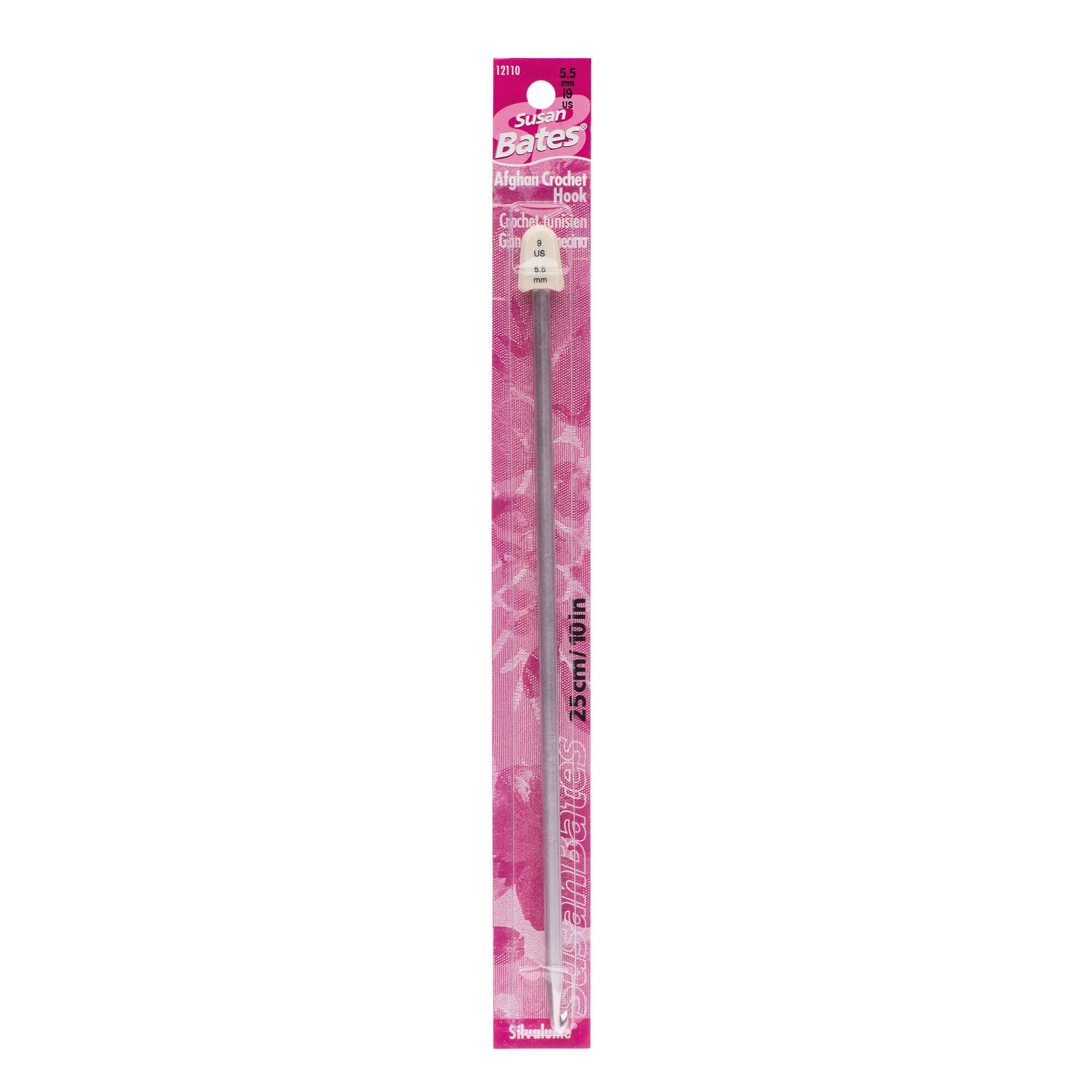 Silvalume 10" Afghan Crochet Hook