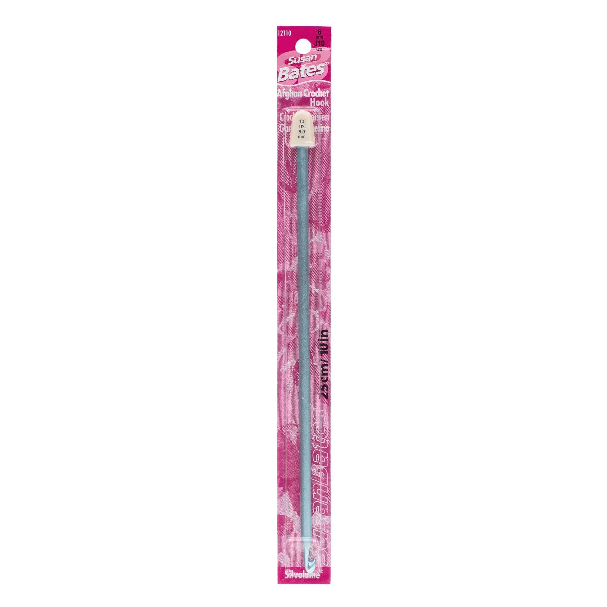 Silvalume 10" Afghan Crochet Hook