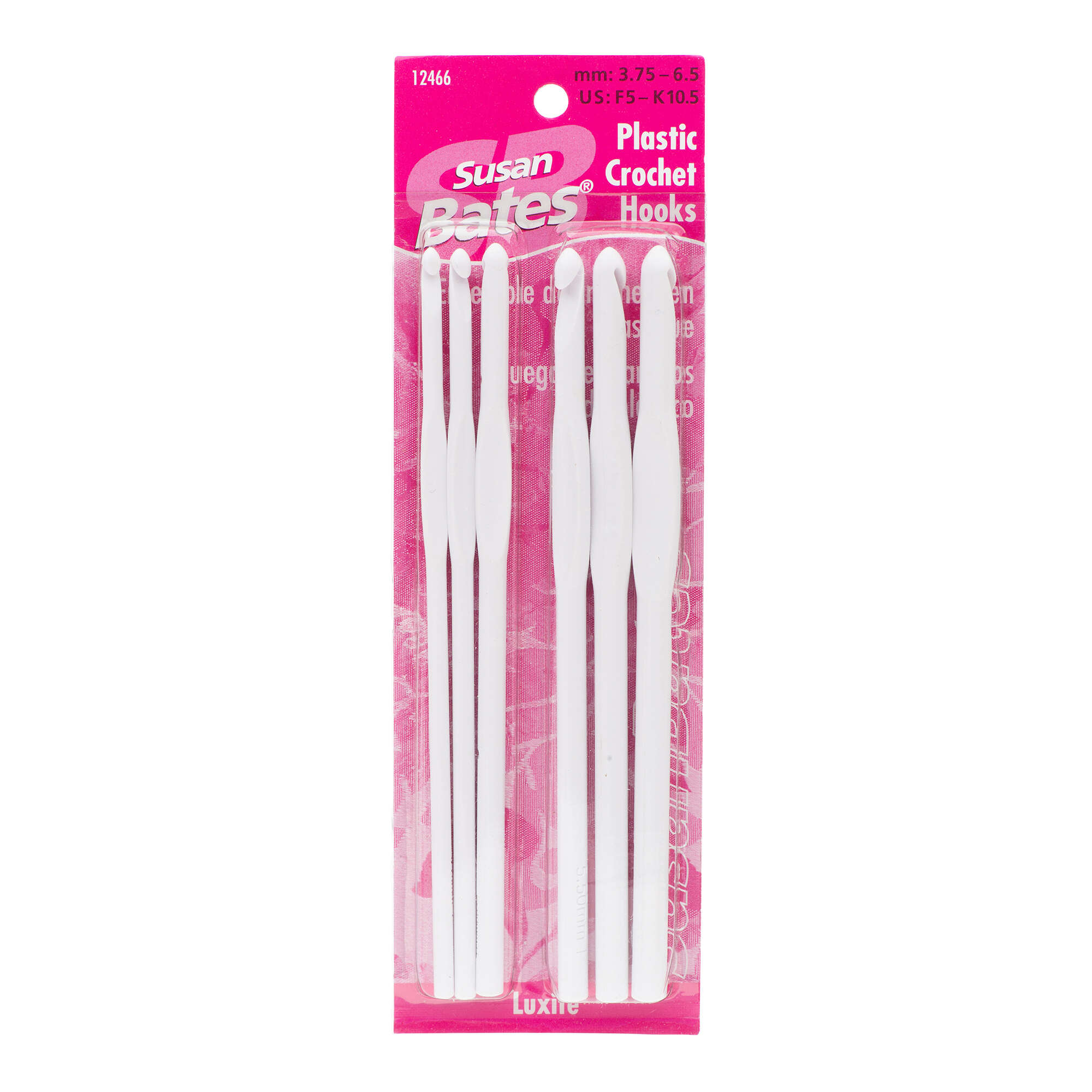 Luxite Set of 6 Plastic Crochet Hooks