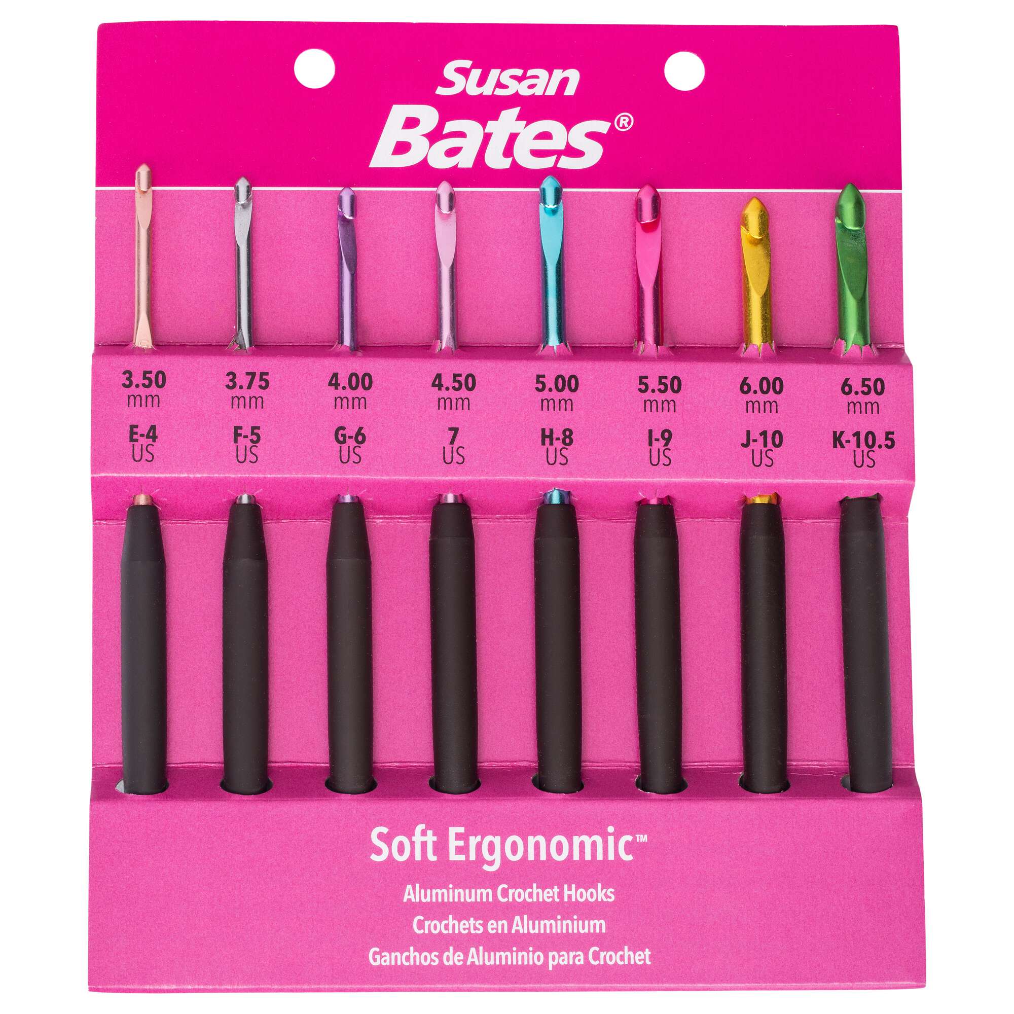 Soft Ergonomic Crochet Hook Set: Sizes E F G 7 H I J K