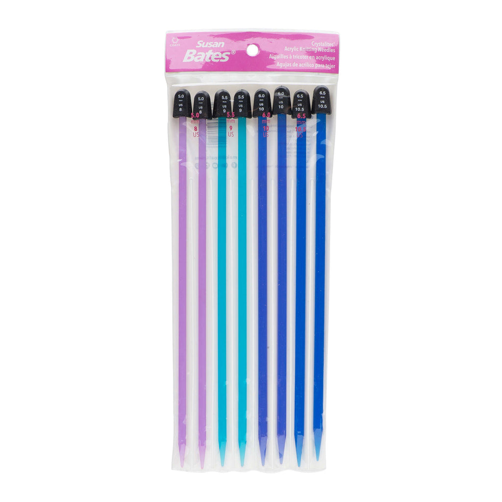 Crystalites Set of 4 10" Knitting Needles